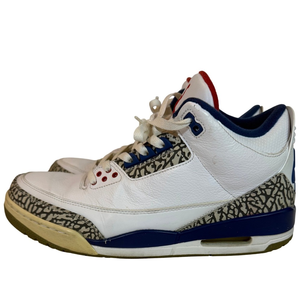 Nike Air Jordan 3 Retro True Blue 2016 White Cement Mens Sneakers Size 12
